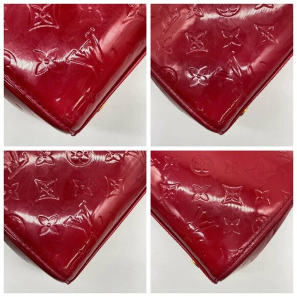 Louis Vuitton Brea MM Red Monogram Vernis Satchel | Authentic LV Crossbody Bag - Picture 9 of 15